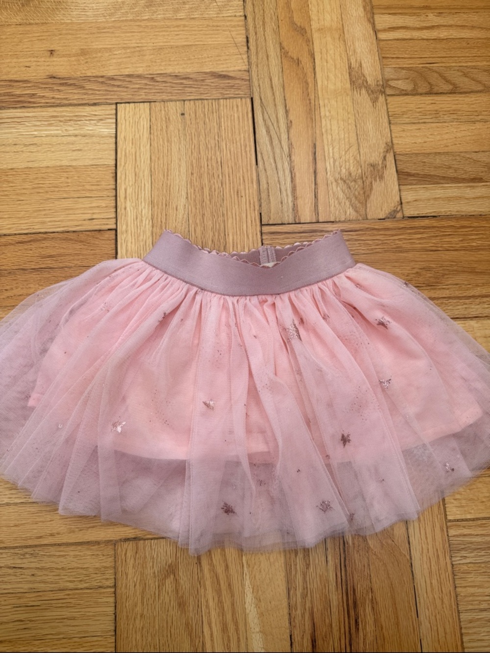 Pink Tulle Skirt with Sparkle Stars